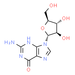 ChemSpider 2D Image | 9-.alpha.-L-Arabinofuranosylguanine | C10H13N5O5