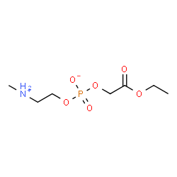 ChemSpider 2D Image | 2-Ethoxy-2-oxoethyl 2-(methylammonio)ethyl phosphate | C7H16NO6P