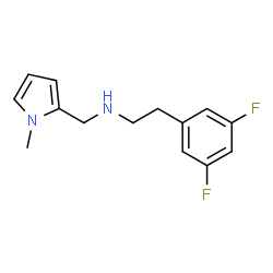 ChemSpider 2D Image | 2-(3,5-Difluorophenyl)-N-[(1-methyl-1H-pyrrol-2-yl)methyl]ethanamine | C14H16F2N2