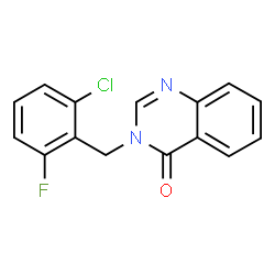 ChemSpider 2D Image | 3-(2-Chloro-6-fluorobenzyl)-4(3H)-quinazolinone | C15H10ClFN2O