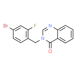 ChemSpider 2D Image | 3-(4-Bromo-2-fluorobenzyl)-4(3H)-quinazolinone | C15H10BrFN2O