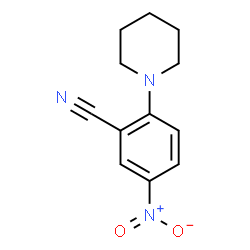 ChemSpider 2D Image | 5-Nitro-2-(1-piperidinyl)benzonitrile | C12H13N3O2