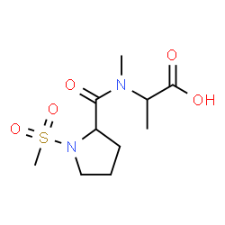 ChemSpider 2D Image | 1-(Methylsulfonyl)prolyl-N-methylalanine | C10H18N2O5S