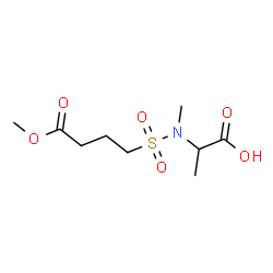 ChemSpider 2D Image | N-[(4-Methoxy-4-oxobutyl)sulfonyl]-N-methylalanine | C9H17NO6S