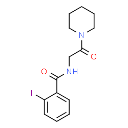 ChemSpider 2D Image | 2-Iodo-N-[2-oxo-2-(1-piperidinyl)ethyl]benzamide | C14H17IN2O2