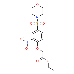 ChemSpider 2D Image | Ethyl [4-(4-morpholinylsulfonyl)-2-nitrophenoxy]acetate | C14H18N2O8S