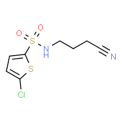 ChemSpider 2D Image | 5-Chloro-N-(3-cyanopropyl)-2-thiophenesulfonamide | C8H9ClN2O2S2