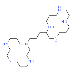 ChemSpider 2D Image | 1-[3-(1,4,8,11-Tetraazacyclotetradecan-2-yl)propyl]-1,4,8,11-tetraazacyclotetradecane | C23H52N8