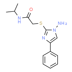 ChemSpider 2D Image | 2-[(1-Amino-4-phenyl-1H-imidazol-2-yl)sulfanyl]-N-isopropylacetamide | C14H18N4OS