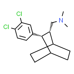 ChemSpider 2D Image | 1-[(2R,3S)-3-(3,4-Dichlorophenyl)bicyclo[2.2.2]oct-2-yl]-N,N-dimethylmethanamine | C17H23Cl2N