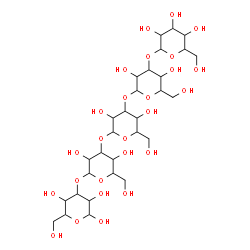 ChemSpider 2D Image | Hexopyranosyl-(1->3)hexopyranosyl-(1->3)hexopyranosyl-(1->3)hexopyranosyl-(1->3)hexopyranose | C30H52O26