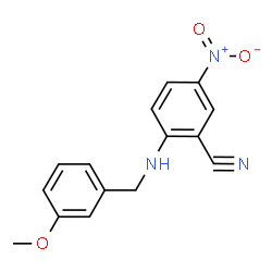 ChemSpider 2D Image | 2-[(3-Methoxybenzyl)amino]-5-nitrobenzonitrile | C15H13N3O3