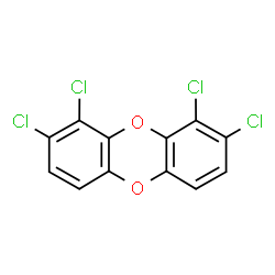 ChemSpider 2D Image | 1,2,8,9-Tetrachlorooxanthrene | C12H4Cl4O2