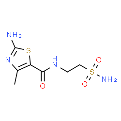 ChemSpider 2D Image | 2-Amino-4-methyl-N-(2-sulfamoylethyl)-1,3-thiazole-5-carboxamide | C7H12N4O3S2
