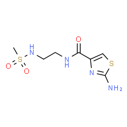 ChemSpider 2D Image | 2-Amino-N-{2-[(methylsulfonyl)amino]ethyl}-1,3-thiazole-4-carboxamide | C7H12N4O3S2