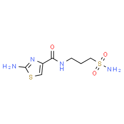 ChemSpider 2D Image | 2-Amino-N-(3-sulfamoylpropyl)-1,3-thiazole-4-carboxamide | C7H12N4O3S2