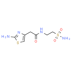 ChemSpider 2D Image | 2-(2-Amino-1,3-thiazol-4-yl)-N-(2-sulfamoylethyl)acetamide | C7H12N4O3S2