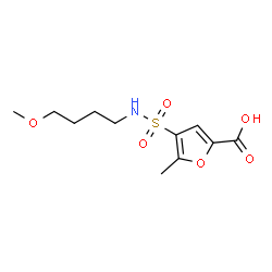ChemSpider 2D Image | 4-[(4-Methoxybutyl)sulfamoyl]-5-methyl-2-furoic acid | C11H17NO6S