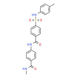 ChemSpider 2D Image | N-[4-(Methylcarbamoyl)phenyl]-4-[(4-methylphenyl)sulfamoyl]benzamide | C22H21N3O4S