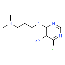 ChemSpider 2D Image | 6-Chloro-N~4~-[3-(dimethylamino)propyl]-4,5-pyrimidinediamine | C9H16ClN5