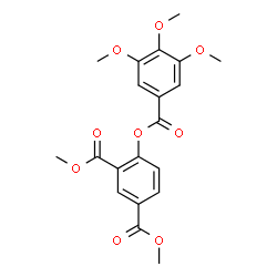 ChemSpider 2D Image | Dimethyl 4-[(3,4,5-trimethoxybenzoyl)oxy]isophthalate | C20H20O9
