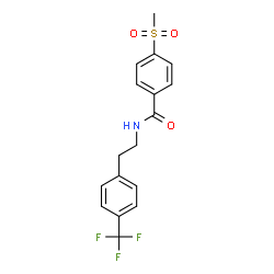 ChemSpider 2D Image | 4-(Methylsulfonyl)-N-{2-[4-(trifluoromethyl)phenyl]ethyl}benzamide | C17H16F3NO3S