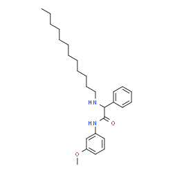 ChemSpider 2D Image | 2-(Dodecylamino)-N-(3-methoxyphenyl)-2-phenylacetamide | C27H40N2O2