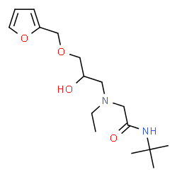 ChemSpider 2D Image | N~2~-Ethyl-N~2~-[3-(2-furylmethoxy)-2-hydroxypropyl]-N-(2-methyl-2-propanyl)glycinamide | C16H28N2O4