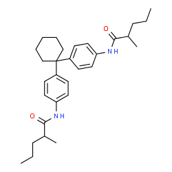 ChemSpider 2D Image | N,N'-(1,1-Cyclohexanediyldi-4,1-phenylene)bis(2-methylpentanamide) | C30H42N2O2