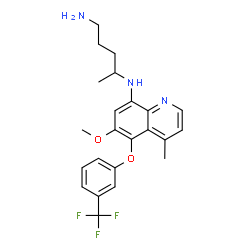 ChemSpider 2D Image | 1,4-Pentanediamine, N4-(6-methoxy-4-methyl-5-(3-(trifluoromethyl)phenoxy)-8-quinolinyl)- | C23H26F3N3O2