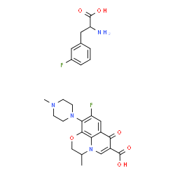 ChemSpider 2D Image | 3-Fluorophenylalanine - 9-fluoro-3-methyl-10-(4-methyl-1-piperazinyl)-7-oxo-2,3-dihydro-7H-[1,4]oxazino[2,3,4-ij]quinoline-6-carboxylic acid (1:1) | C27H30F2N4O6