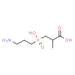 ChemSpider 2D Image | 3-[(3-Aminopropyl)(hydroxy)phosphoryl]-2-methylpropanoic acid | C7H16NO4P