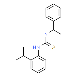 ChemSpider 2D Image | 1-(2-Isopropylphenyl)-3-(1-phenylethyl)thiourea | C18H22N2S