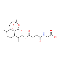 ChemSpider 2D Image | N-{4-Oxo-4-[(1,5,9-trimethyl-11,14,15,16-tetraoxatetracyclo[10.3.1.0~4,13~.0~8,13~]hexadec-10-yl)oxy]butanoyl}glycine | C21H31NO9
