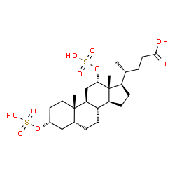 ChemSpider 2D Image | (3alpha,5beta,12alpha)-3,12-Bis(sulfooxy)cholan-24-oic acid | C24H40O10S2