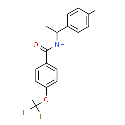 ChemSpider 2D Image | N-[1-(4-Fluorophenyl)ethyl]-4-(trifluoromethoxy)benzamide | C16H13F4NO2