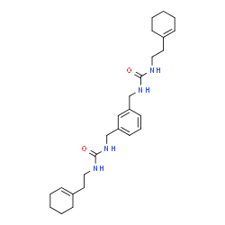 ChemSpider 2D Image | 1,1'-[1,3-Phenylenebis(methylene)]bis{3-[2-(1-cyclohexen-1-yl)ethyl]urea} | C26H38N4O2