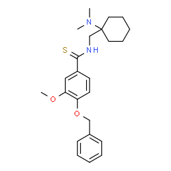 ChemSpider 2D Image | 4-(Benzyloxy)-N-{[1-(dimethylamino)cyclohexyl]methyl}-3-methoxybenzenecarbothioamide | C24H32N2O2S