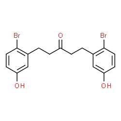 ChemSpider 2D Image | 1,5-Bis(2-bromo-5-hydroxyphenyl)-3-pentanone | C17H16Br2O3