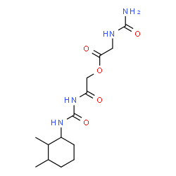 ChemSpider 2D Image | 2-{[(2,3-Dimethylcyclohexyl)carbamoyl]amino}-2-oxoethyl N-carbamoylglycinate | C14H24N4O5