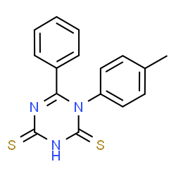 ChemSpider 2D Image | 1-(4-Methylphenyl)-6-phenyl-1,3,5-triazine-2,4(1H,3H)-dithione | C16H13N3S2