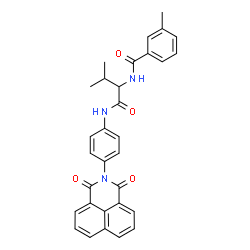 ChemSpider 2D Image | N-(1-{[4-(1,3-Dioxo-1H-benzo[de]isoquinolin-2(3H)-yl)phenyl]amino}-3-methyl-1-oxo-2-butanyl)-3-methylbenzamide | C31H27N3O4