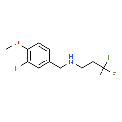 ChemSpider 2D Image | 3,3,3-Trifluoro-N-(3-fluoro-4-methoxybenzyl)-1-propanamine | C11H13F4NO