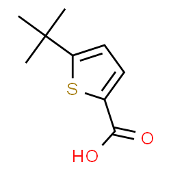 ChemSpider 2D Image | 5-tert-Butyl-2-thiophenecarboxylic acid | C9H12O2S