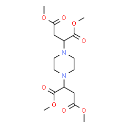 ChemSpider 2D Image | Tetramethyl 2,2'-(1,4-piperazinediyl)disuccinate | C16H26N2O8