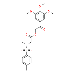ChemSpider 2D Image | 2-Oxo-2-(3,4,5-trimethoxyphenyl)ethyl N-methyl-N-[(4-methylphenyl)sulfonyl]glycinate | C21H25NO8S