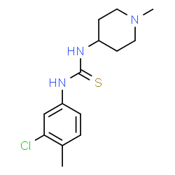 ChemSpider 2D Image | 1-(3-Chloro-4-methylphenyl)-3-(1-methyl-4-piperidinyl)thiourea | C14H20ClN3S