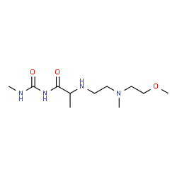 ChemSpider 2D Image | N~2~-{2-[(2-Methoxyethyl)(methyl)amino]ethyl}-N-(methylcarbamoyl)alaninamide | C11H24N4O3