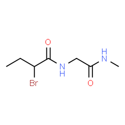 ChemSpider 2D Image | 2-Bromo-N-[2-(methylamino)-2-oxoethyl]butanamide | C7H13BrN2O2