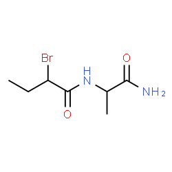 ChemSpider 2D Image | N-(1-Amino-1-oxo-2-propanyl)-2-bromobutanamide | C7H13BrN2O2